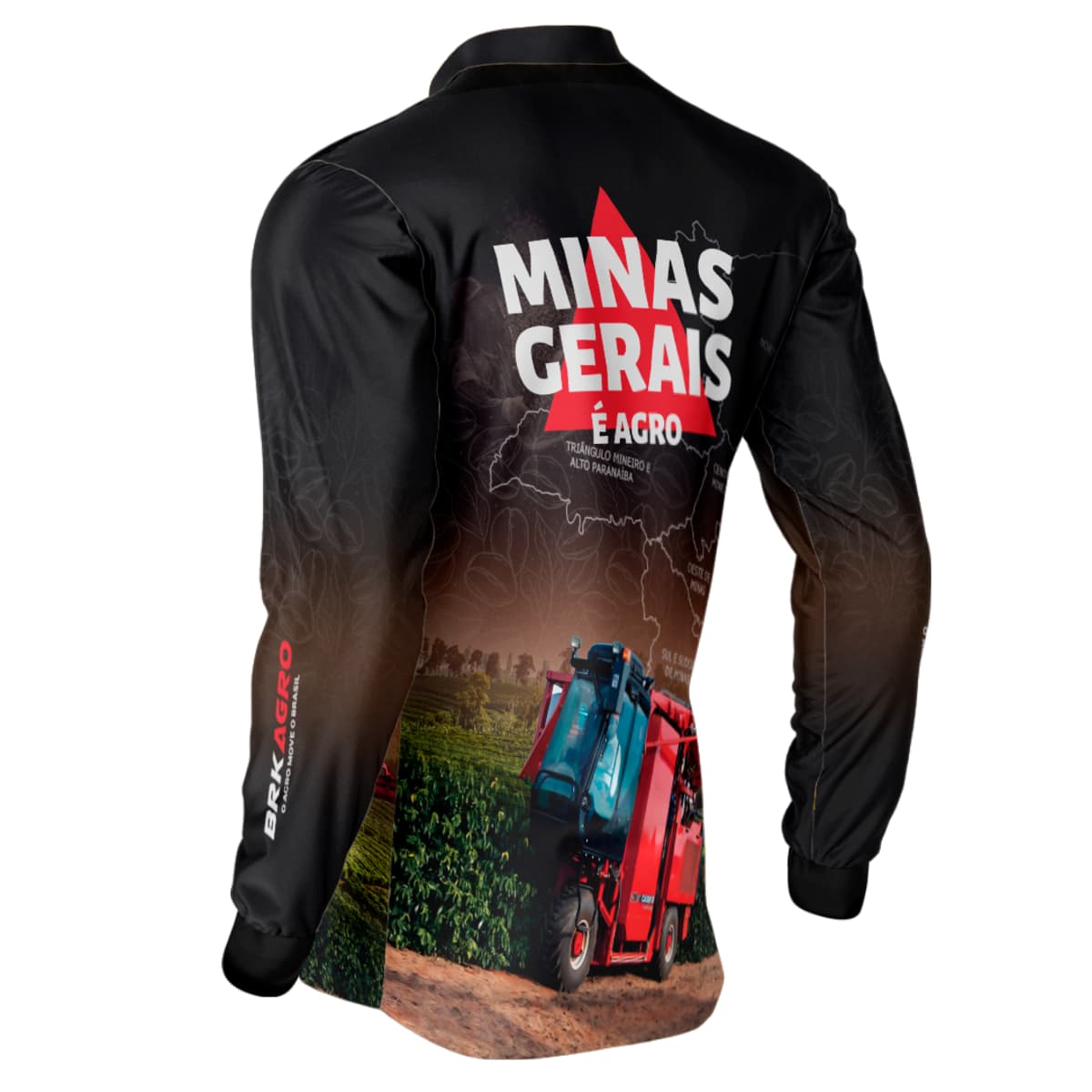 Camisa Agro Brk Minas Gerais Colheita de Café com Proteção Solar UV50+ - Brk Agro