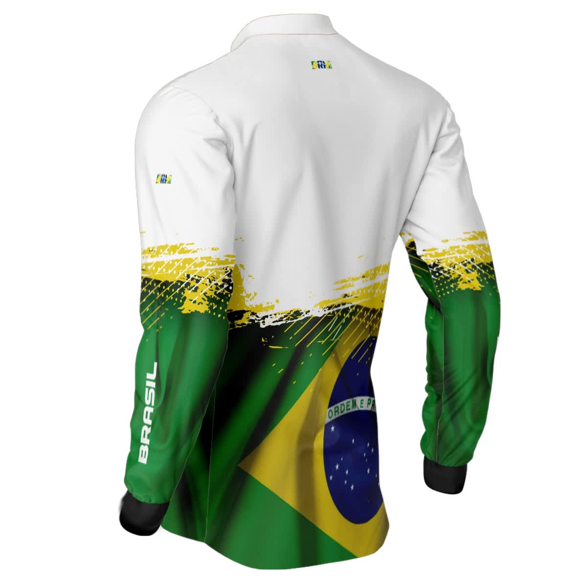 Camisa Agro Brk Brasil Branca com Proteção Solar UV50+ - Brk Agro