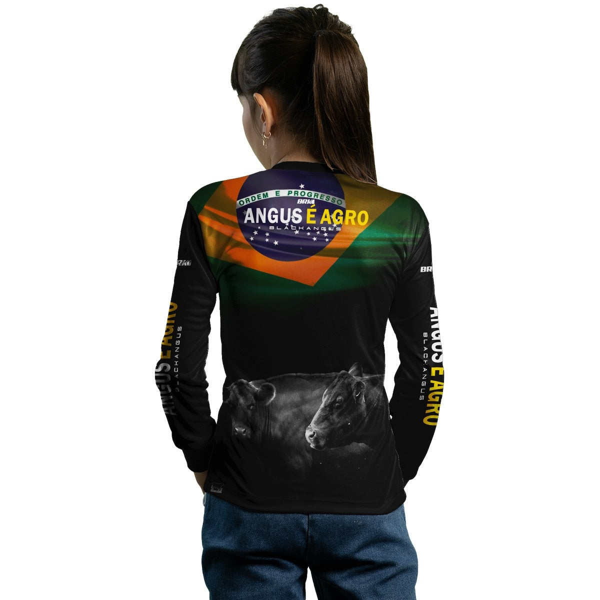 Camisa Agro Brk Angus é Agro Brasil com Proteção Solar UV50+ - BRK AGRO