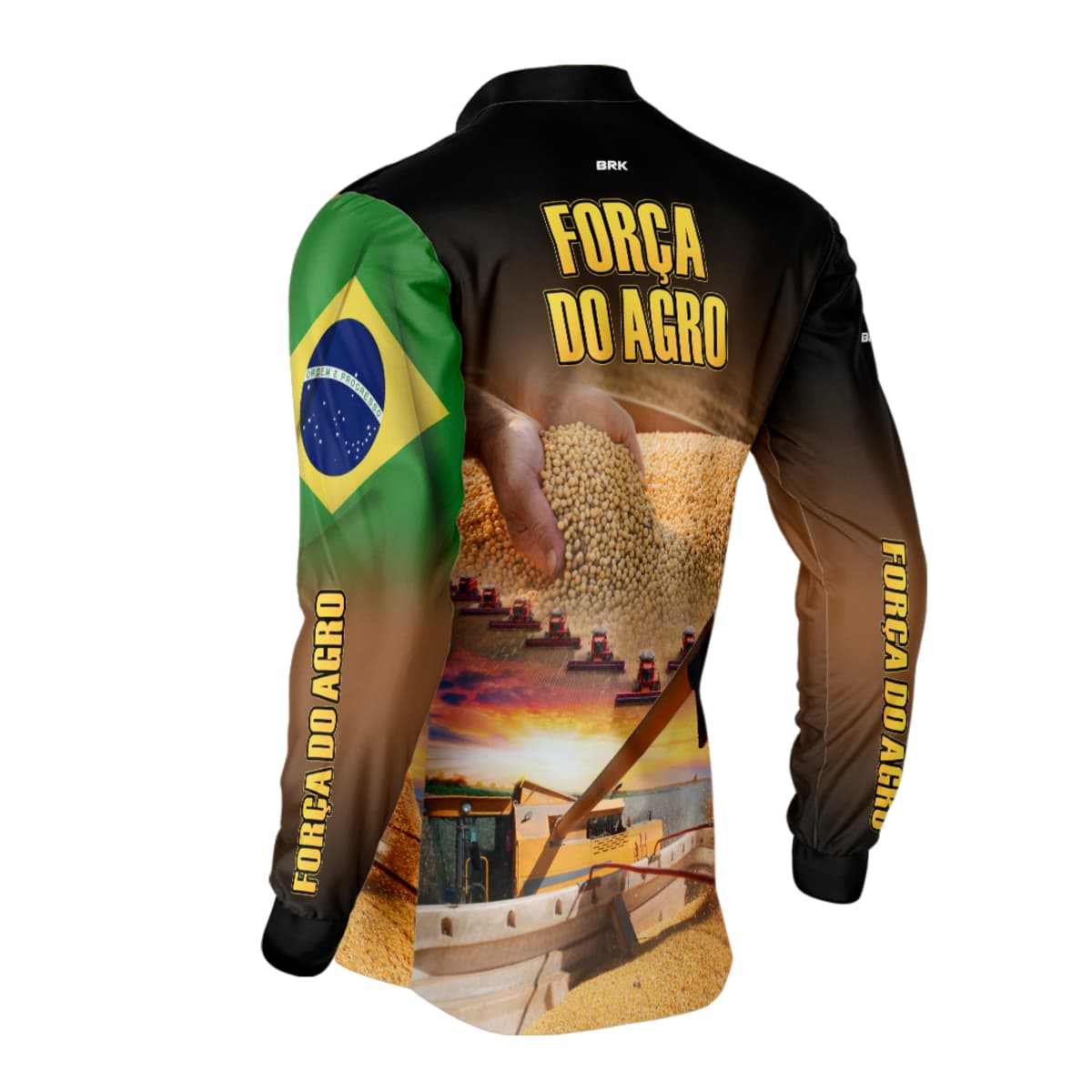 Camisa Agro Brk Produtor de Soja com UV50+ - Brk Agro