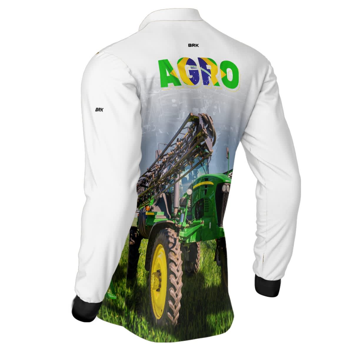 Camisa Agro Brk Pulverizador Branca com Proteção Solar UV50+ - Brk Agro