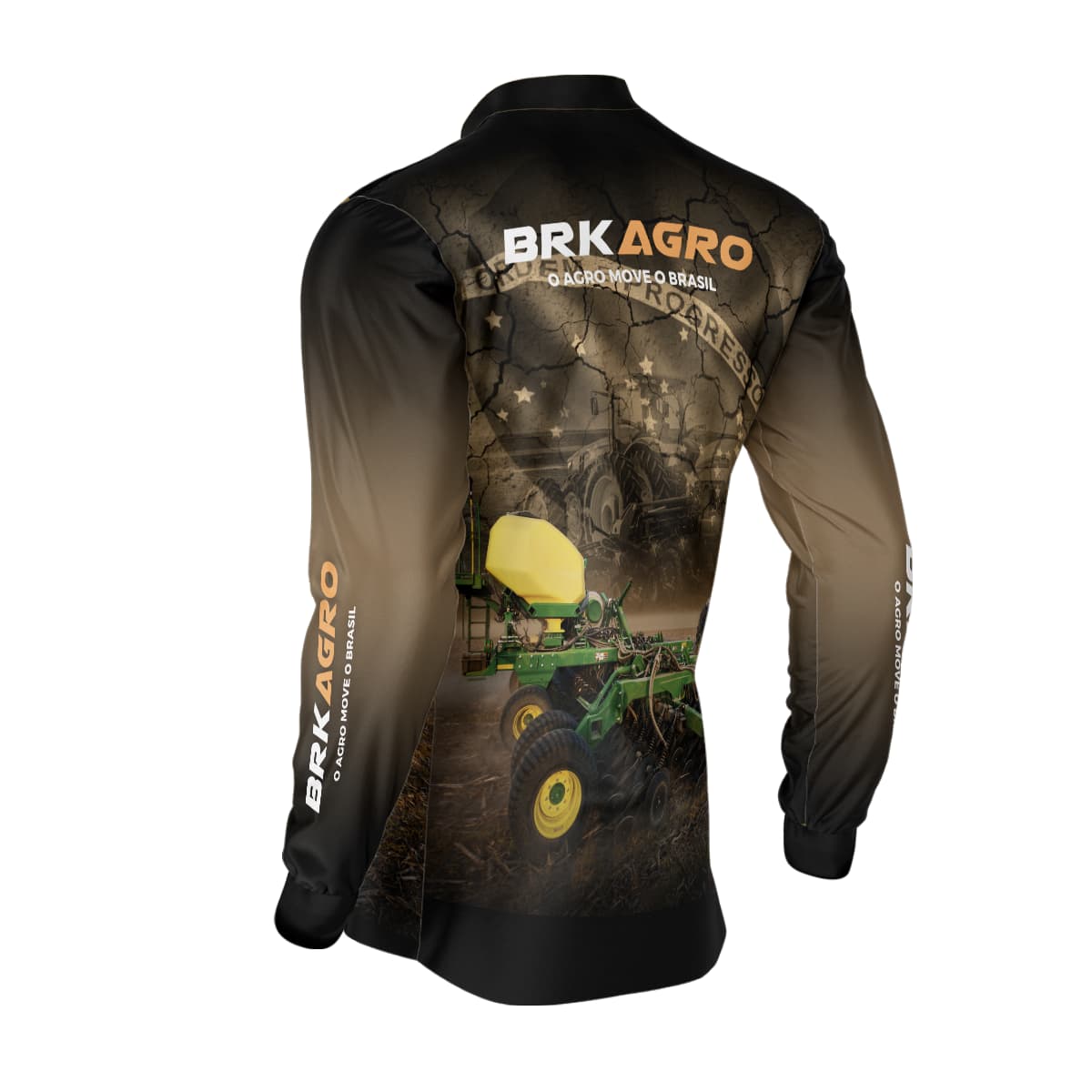 Camisa Agro Brk Plantadeira Marrom com Proteção Solar UV50+ - Brk Agro