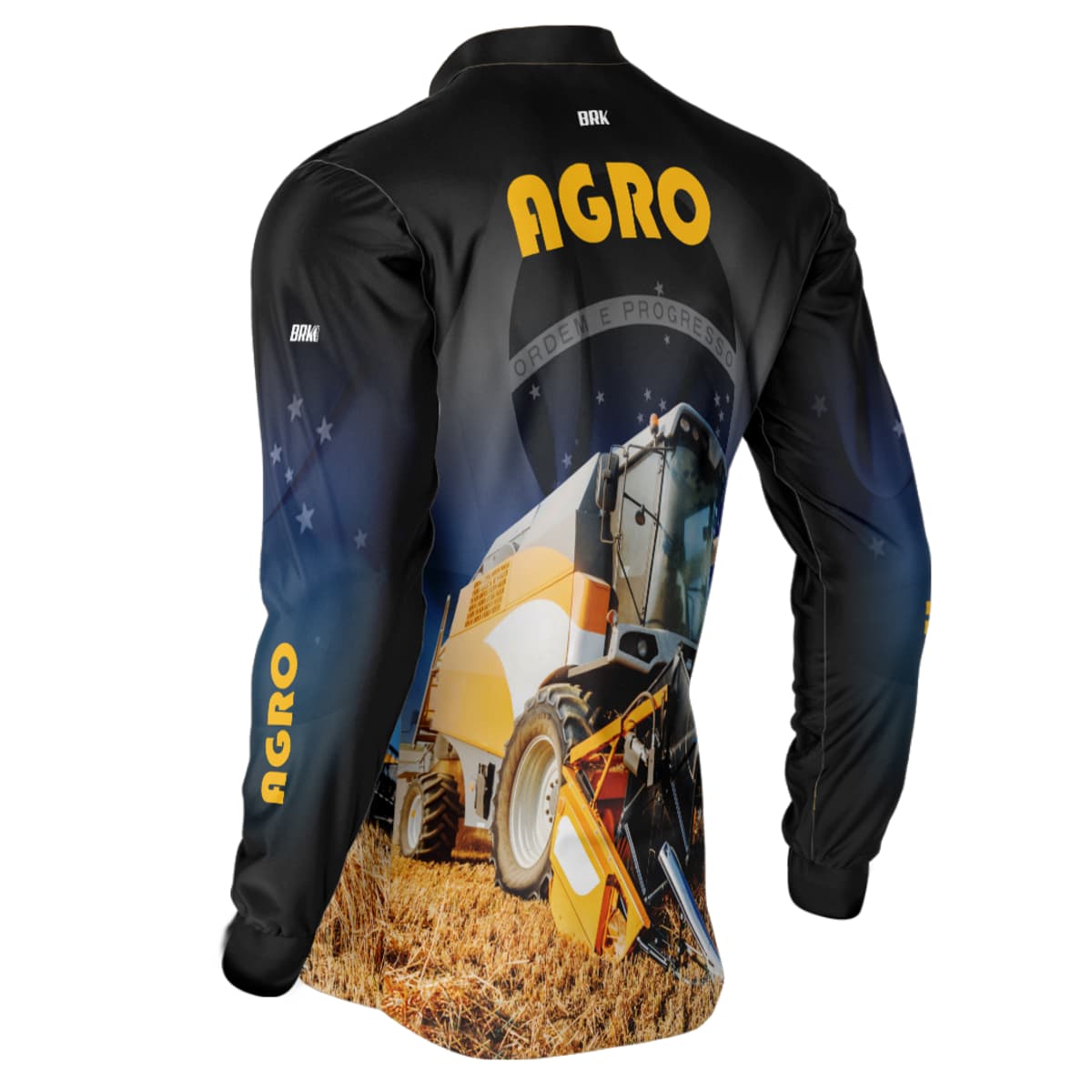 Camisa Agro Brk Colheitadeira Agro com Proteção Solar UV50+ - Brk Agro