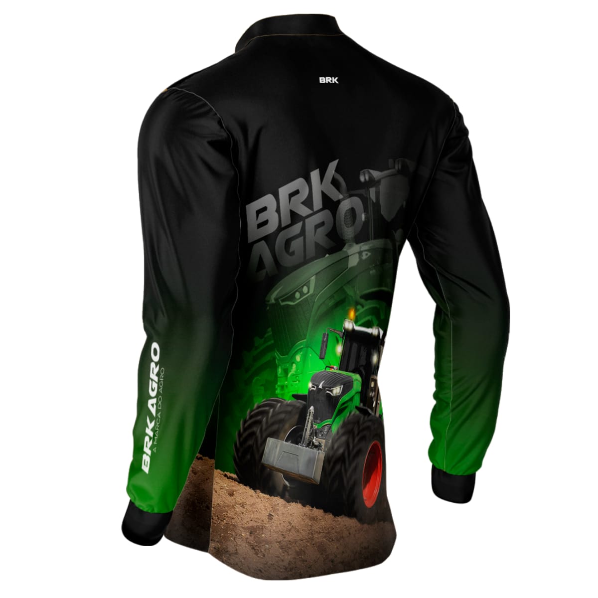 Camisa Agro Brk Trator Vario 1000 Preta com Proteção Solar UV50+ - Brk Agro