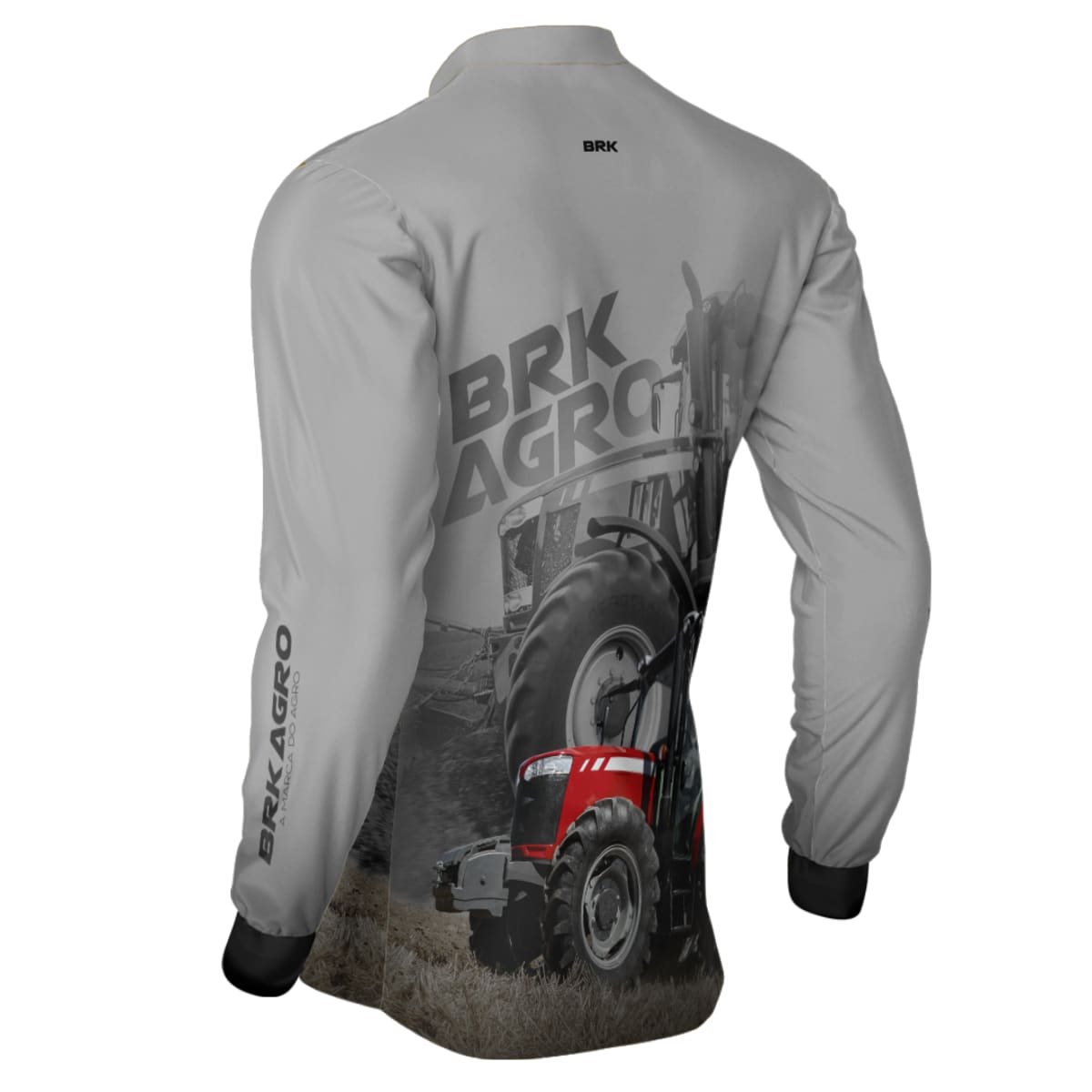 Camisa Agro Brk Trator 4707 Vermelho Clara com Proteção Solar UV50+ - Brk Agro