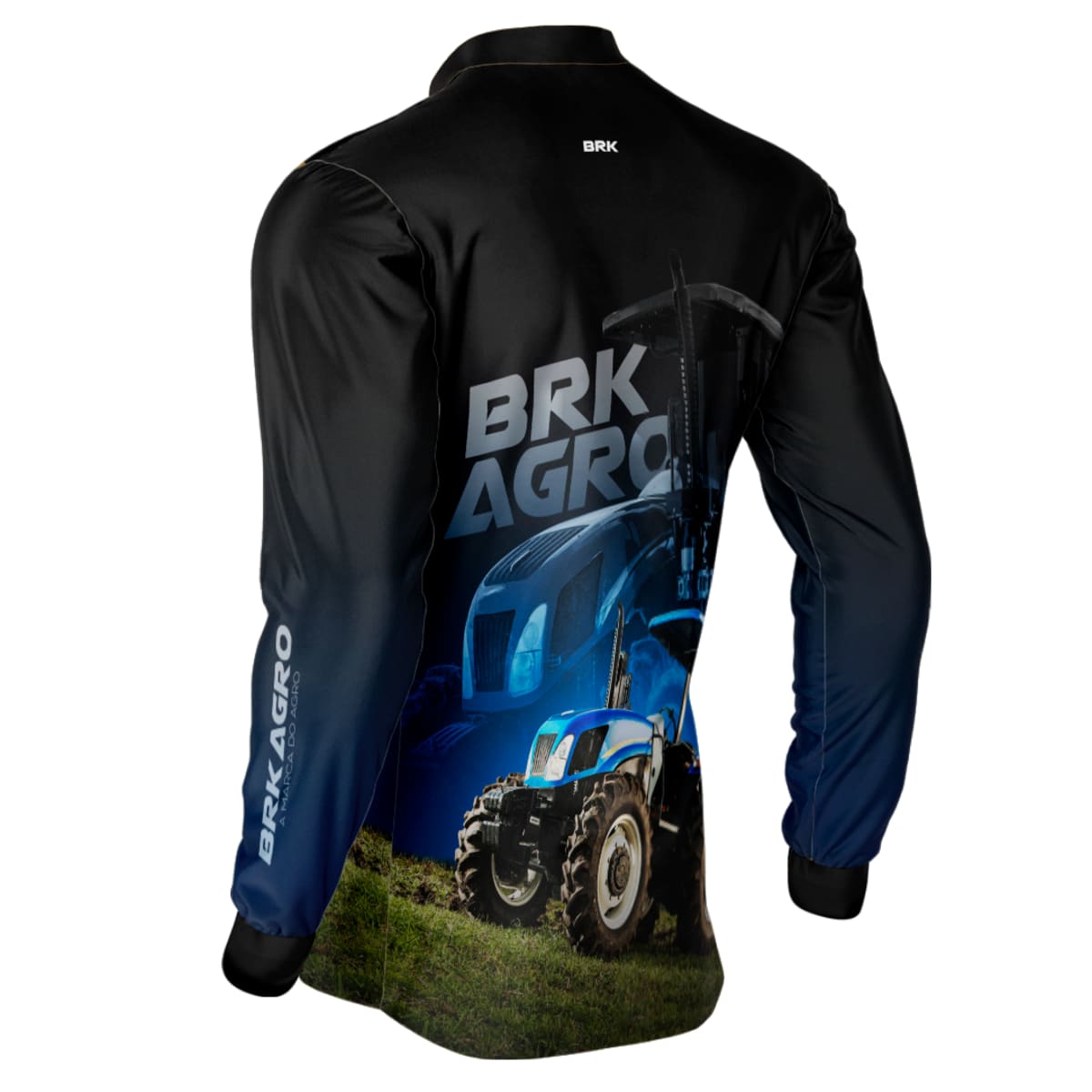 Camisa Agro Brk Trator TL5 Azul com Proteção Solar UV50+ - Brk Agro