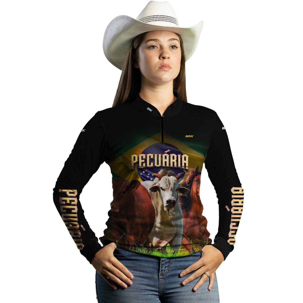 Camisa Feminina Agro Brk Pecuária com UV50+ - Brk Agro