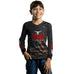 Camisa Infantil Agro Feminina Brk Texas Country Girl EUA Preta com Proteção UV50+ - Brk Agro