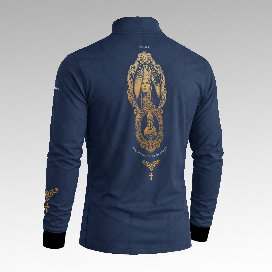 Camisa Brk Nossa Senhora Aparecida Medalha Azul com Proteção Solar UV50+