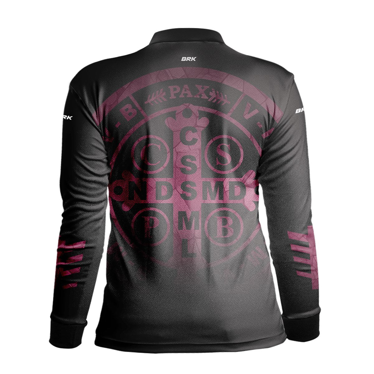 Camisa Agro Brk Feminina Medalhão de São Bento Rosa com Proteção Solar UV50+ - BRK AGRO