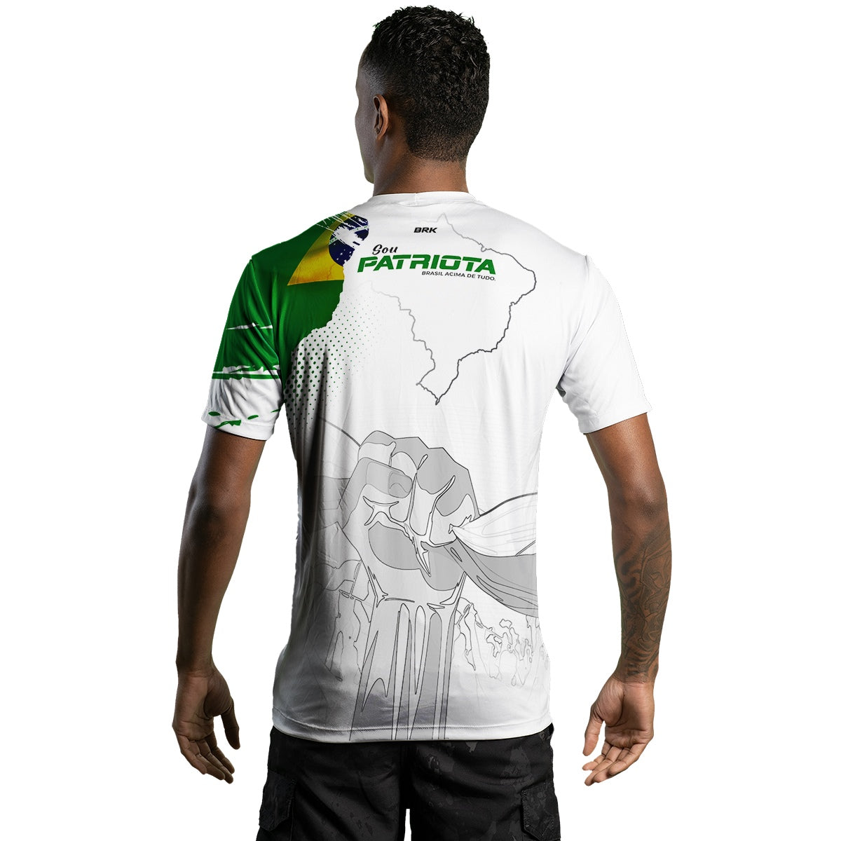 Camiseta Agro Brk Patriota Branca com Proteção Solar UV50+ - Brk Agro