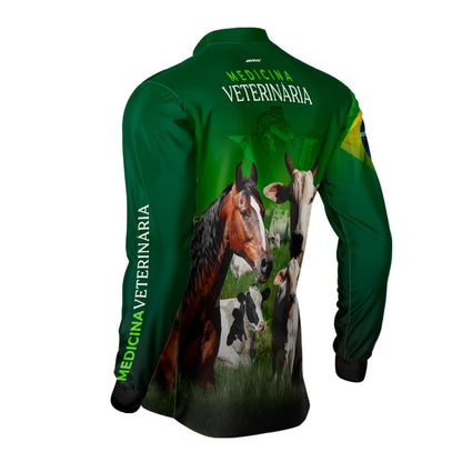 Camisa Agro Brk Medicina Veterinaria com UV50+ - BRK AGRO