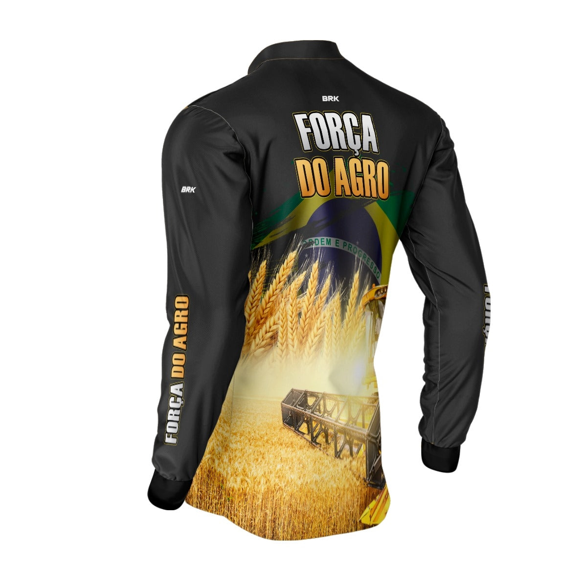 Camisa Agro Brk Força do Agro Colheitadeira com Proteção UV50+ - Brk Agro