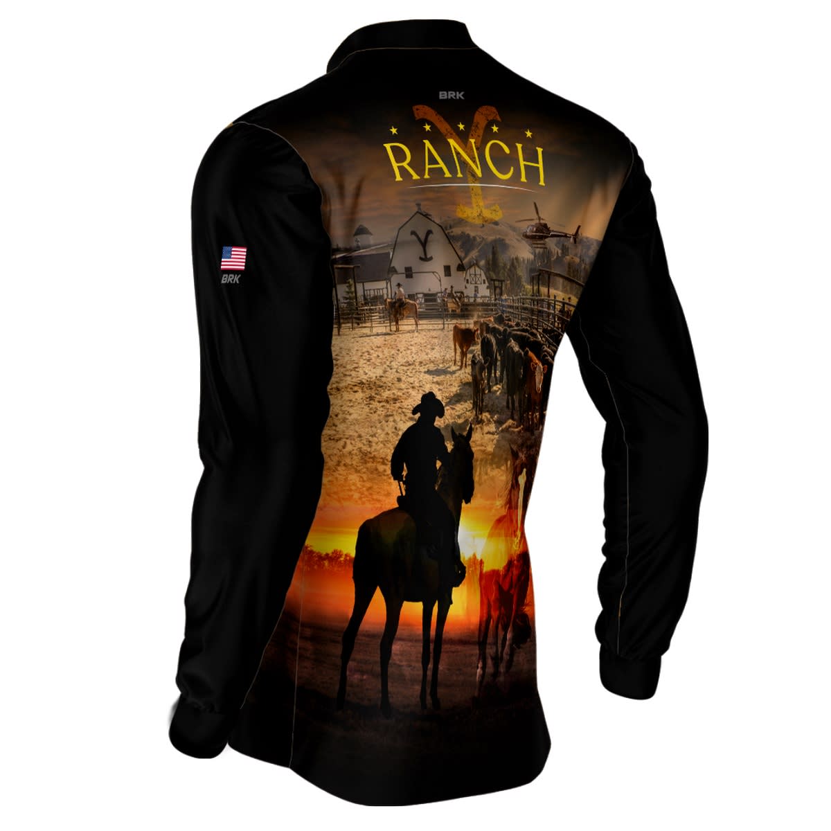 Camisa Agro Brk Ranch Yellowstone com Proteção Solar UV50+ - BRK AGRO
