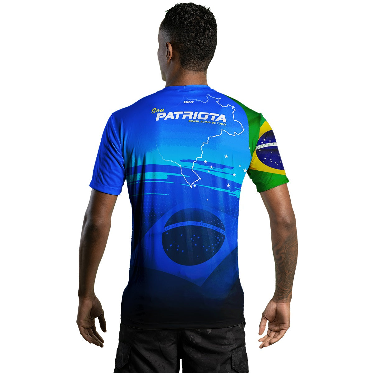 Camiseta Agro Brk Patriota Azul com Proteção Solar UV50+ - Brk Agro