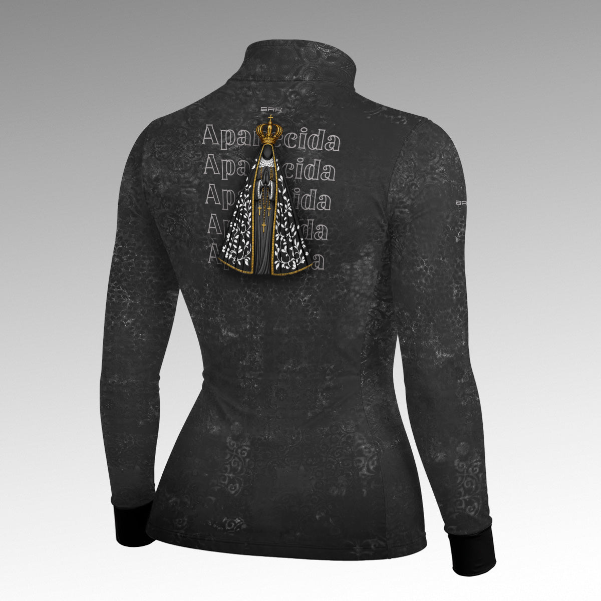 Camisa Feminina Nossa Senhora Aparecida Essence Preta com UV50