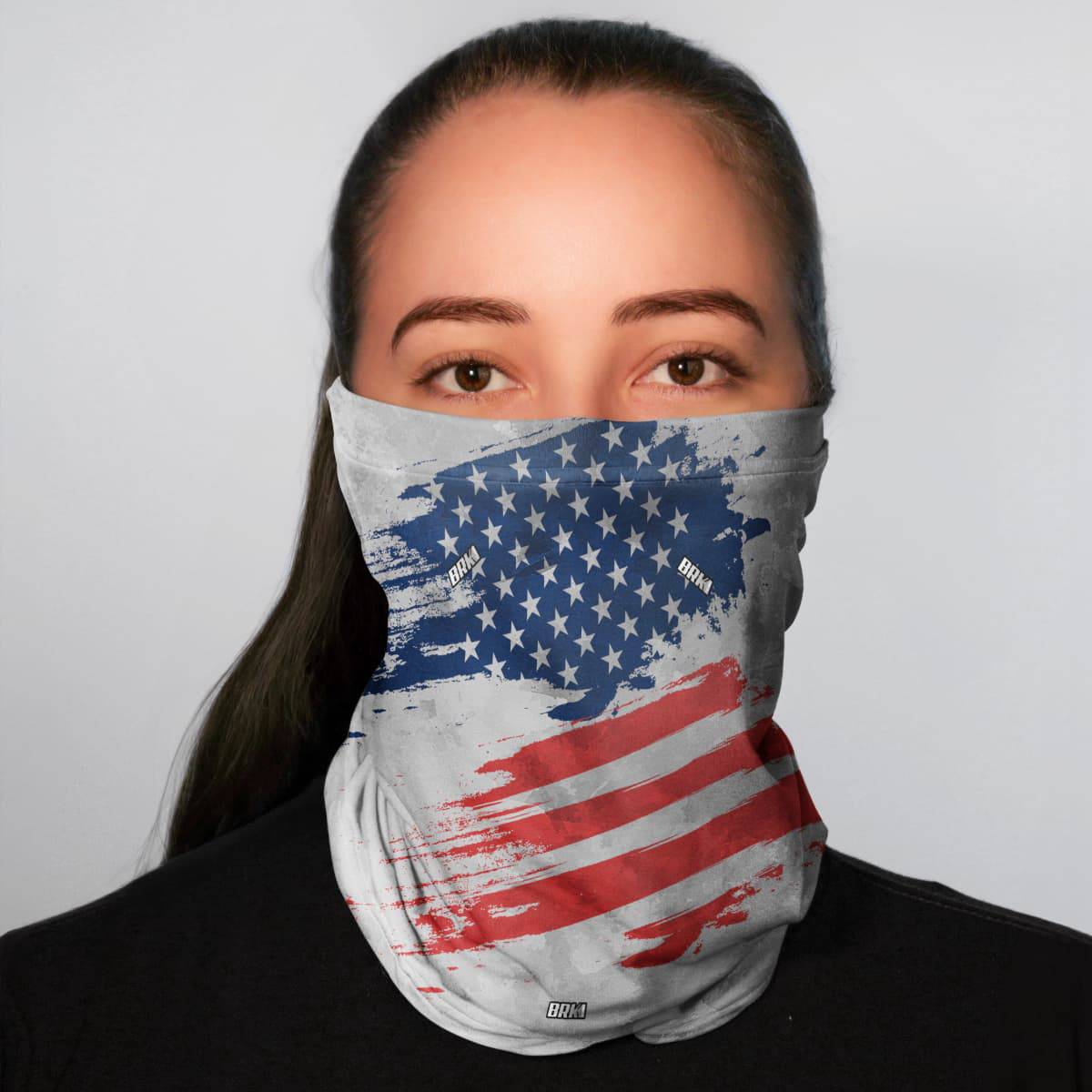 Bandana Tubeneck Agro Brk Bandeira do Estados Unidos com Proteção Solar UV50+ - Brk Agro