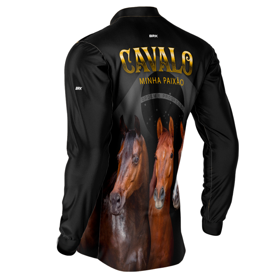 Camisa Agro Brk Paixão por Cavalos com Proteção Solar UV50+ - BRK AGRO