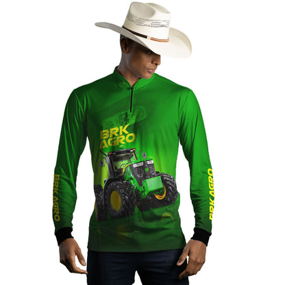Camisa Agro Brk Trator Verde 7M com Proteção Solar UV50+ - Brk Agro