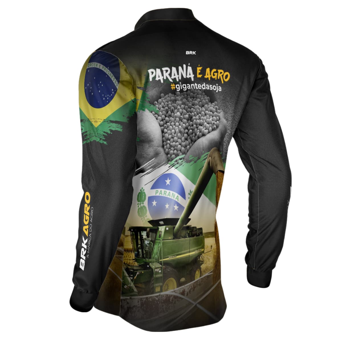 Camisa Agro Brk Paraná é Agro Soja com Proteção Solar UV50+ - Brk Agro