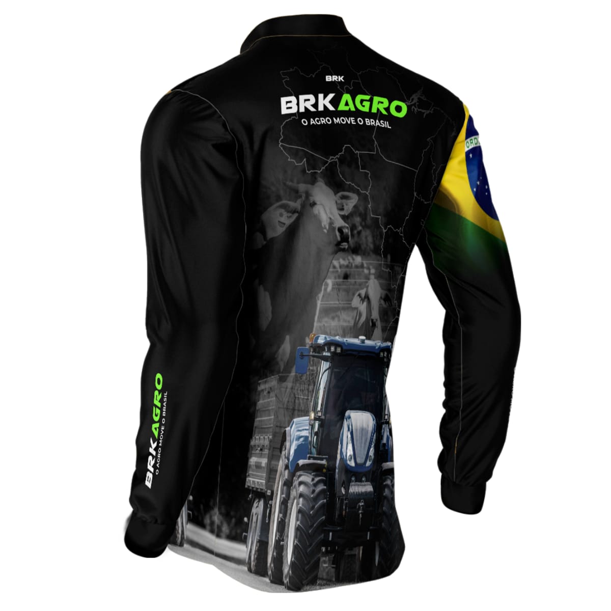 Camisa Agro Brk O Agro Move o Brasil com Proteção Solar UV50+ Envio Imediato - Brk Agro