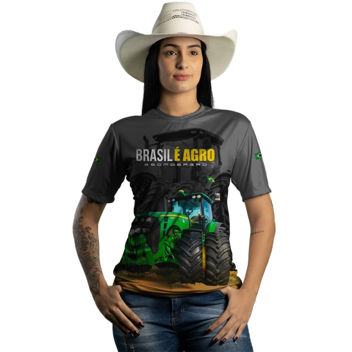 Camiseta Brk Brasil é Agro 03 com Proteção Solar UV50+ - Brk Agro