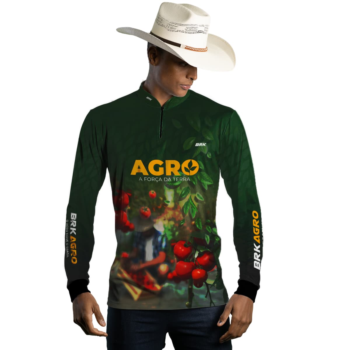 Camisa Agro Brk Produtor de Tomate com Proteção Solar UV50+ - Brk Agro