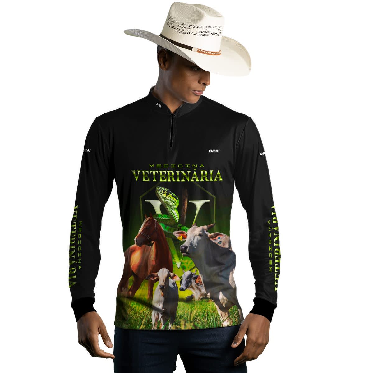 Camisa Agro Brk Medicina Veterinária com Proteção Solar UV50+ - Brk Agro