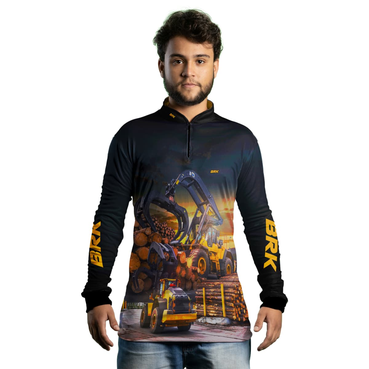 Camisa Agro Brk Trator Florestal com UV50+ - BRK AGRO