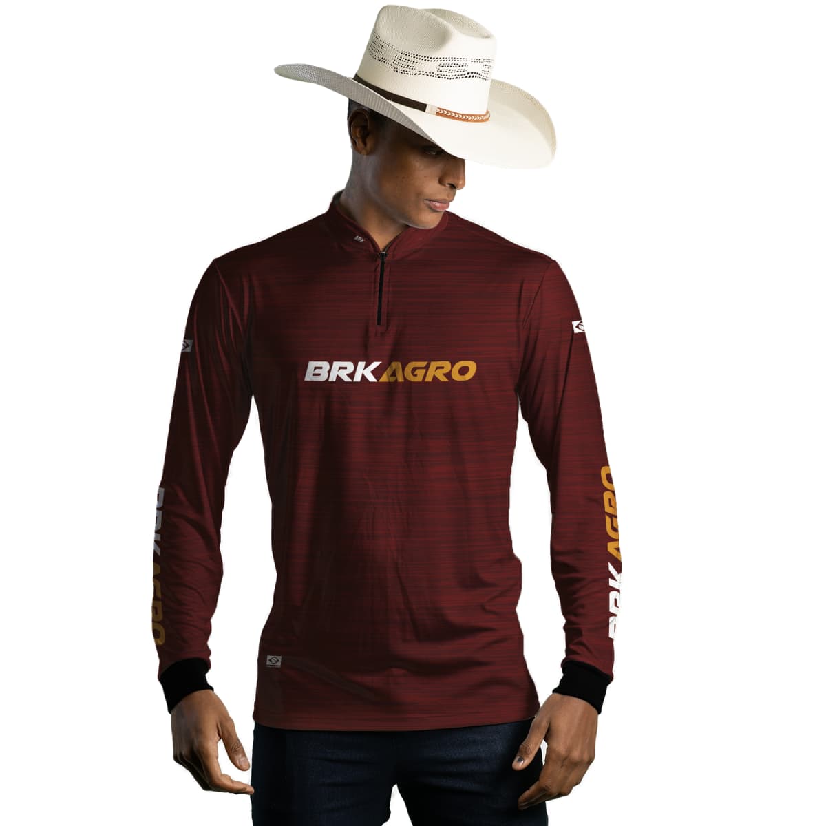 Camisa Agro Brk Mescla Marrom Yellowstone com Proteção Solar UV50+ - Brk Agro