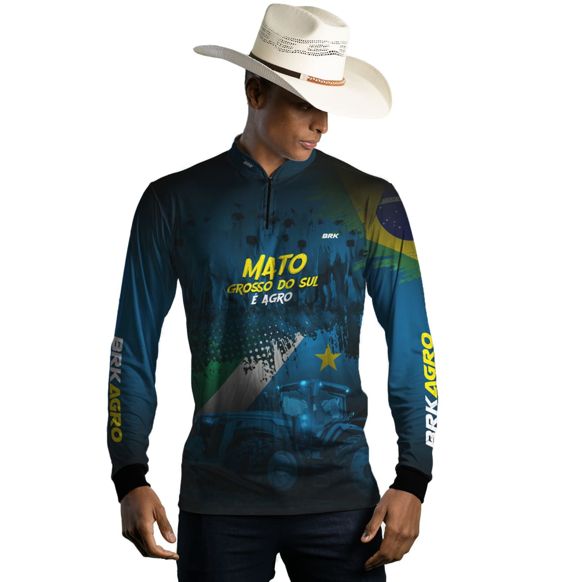 Camisa Agro Brk Agro é Mato Grosso do Sul com Proteção Solar UV50+ - Brk Agro