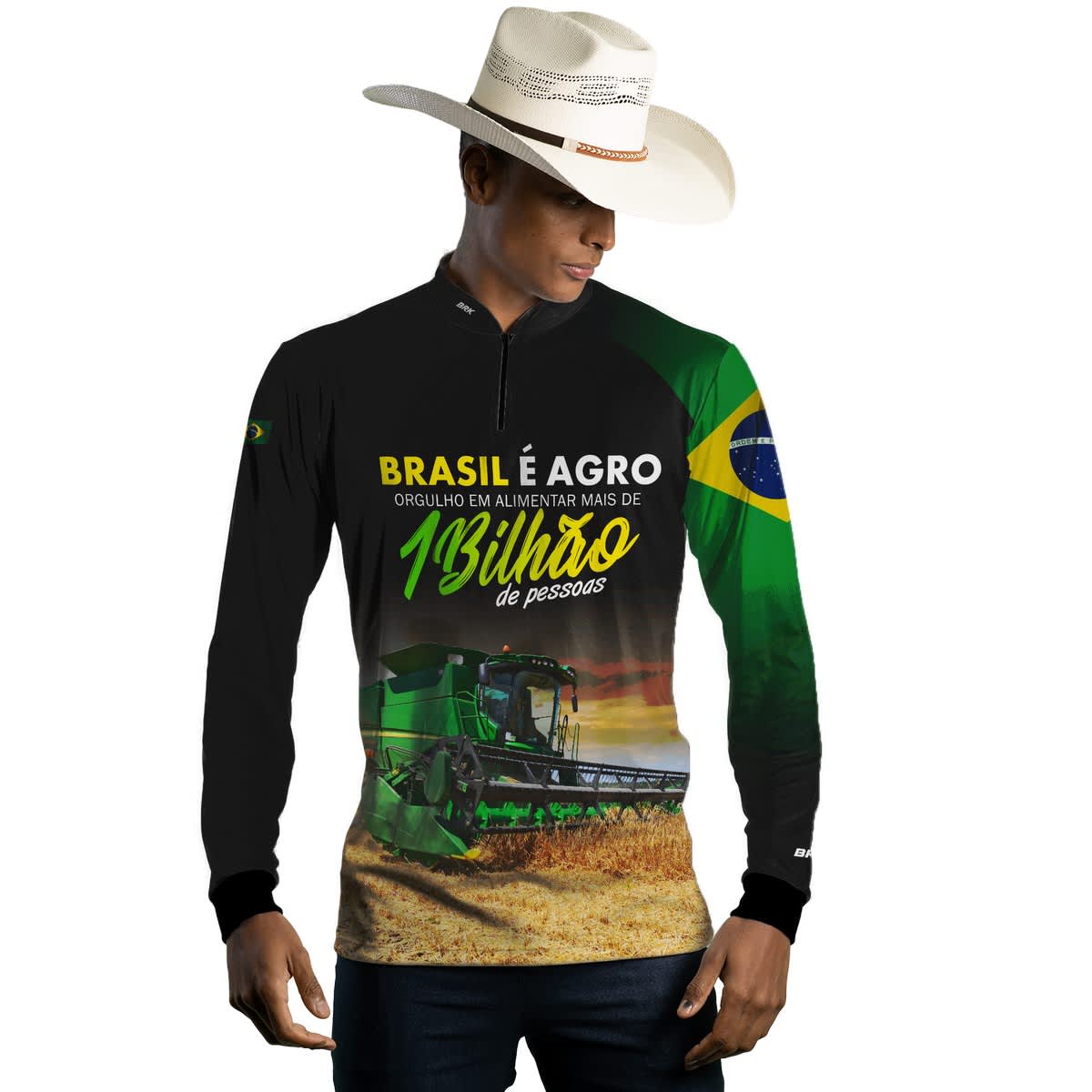 Camisa Agro Brk Agro é Bilhão com Proteção Solar UV50+ - Brk Agro