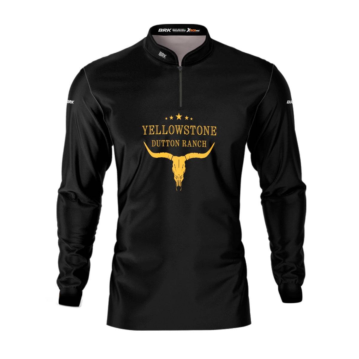 Camisa Agro Brk Yellowstone Símbolo Amarelo com Proteção Solar UV50+ - Brk Agro