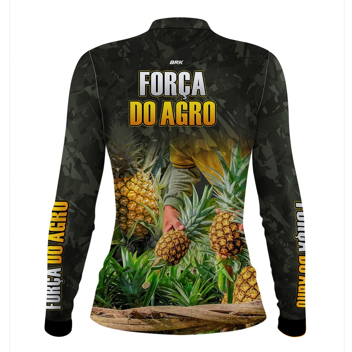 Camisa Agro Brk A Força do Agro Produtor de Abacaxi com UV50+ - BRK AGRO
