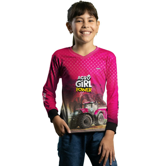 Camisa Agro Feminina Infantil Brk Agro Girl Power com Proteção UV50 - Brk Agro
