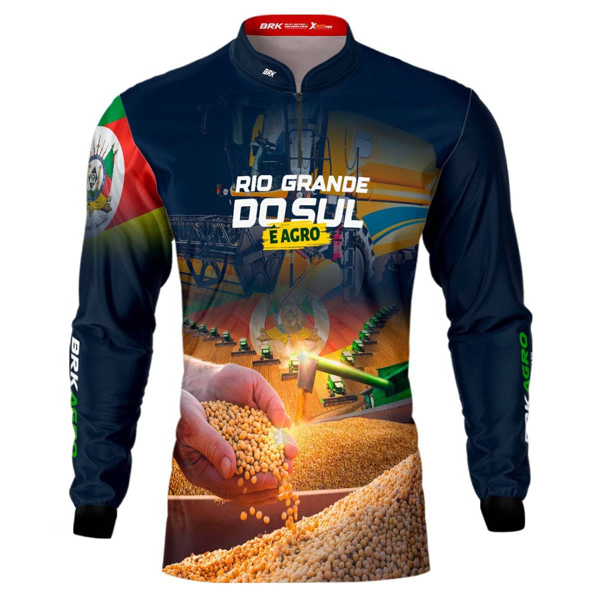 Camisa Agro Brk Rio Grande do Sul é Agro com Proteção UV50+ - Brk Agro