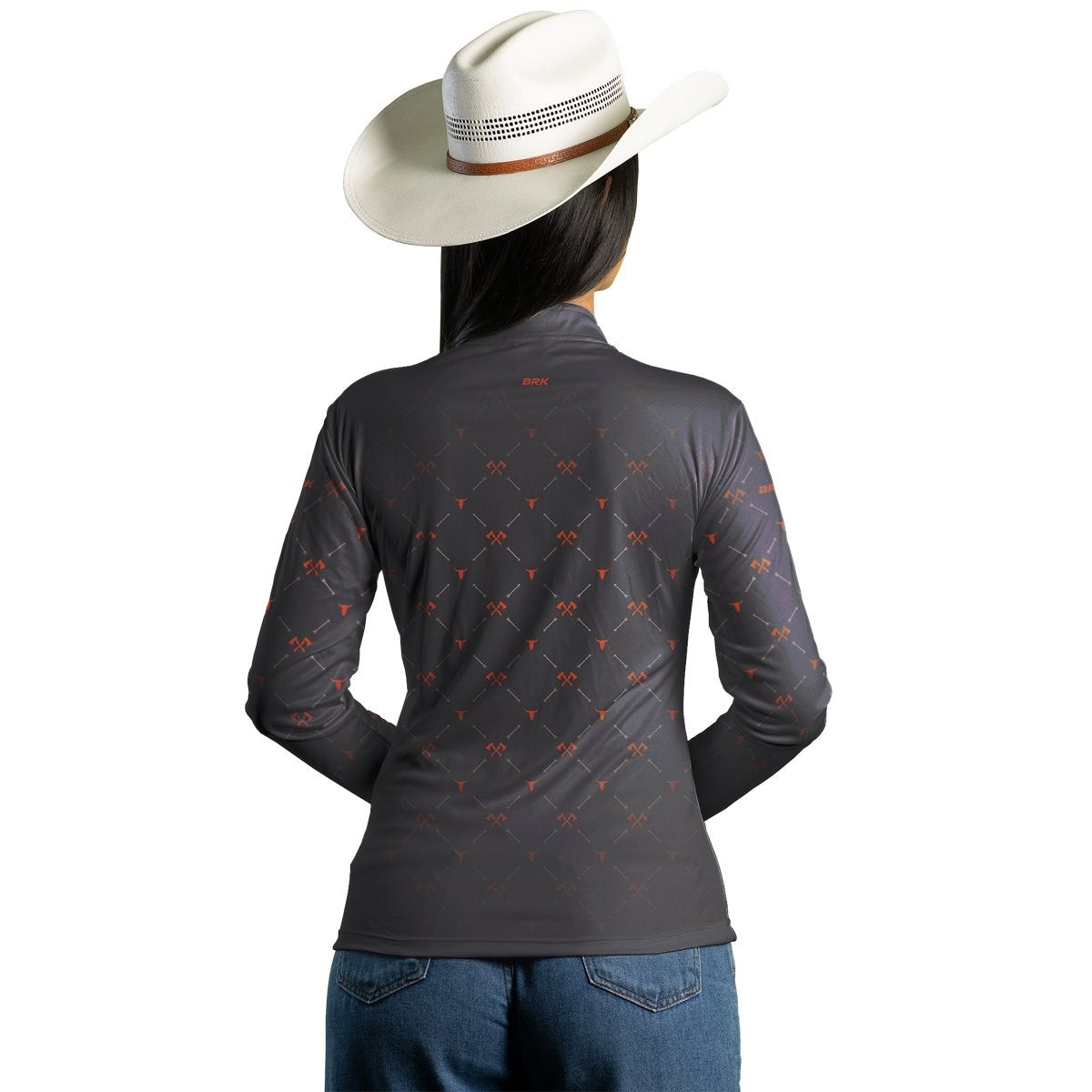 Camisa Agro Brk Country Xadrez Orange Horse com Proteção Solar UV50+ - BRK AGRO
