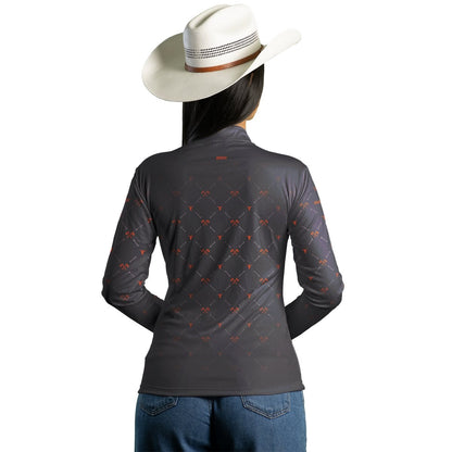 Camisa Agro Brk Country Xadrez Orange Horse com Proteção Solar UV50+ - BRK AGRO