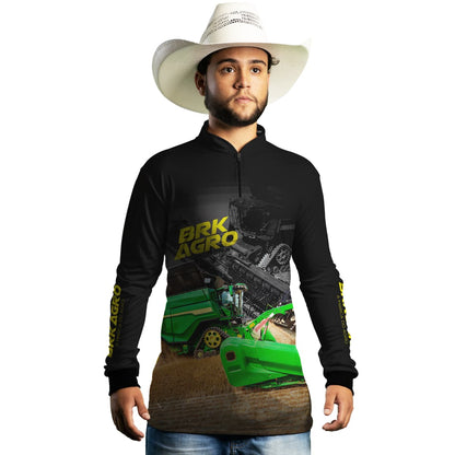 Camisa Agro Brk Trator Colheitadeira X9 com Proteção Solar UV50+ - Brk Agro