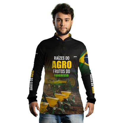 Camisa Agro Brk Raízes do Agro com Proteção Solar UV50+ - Brk Agro
