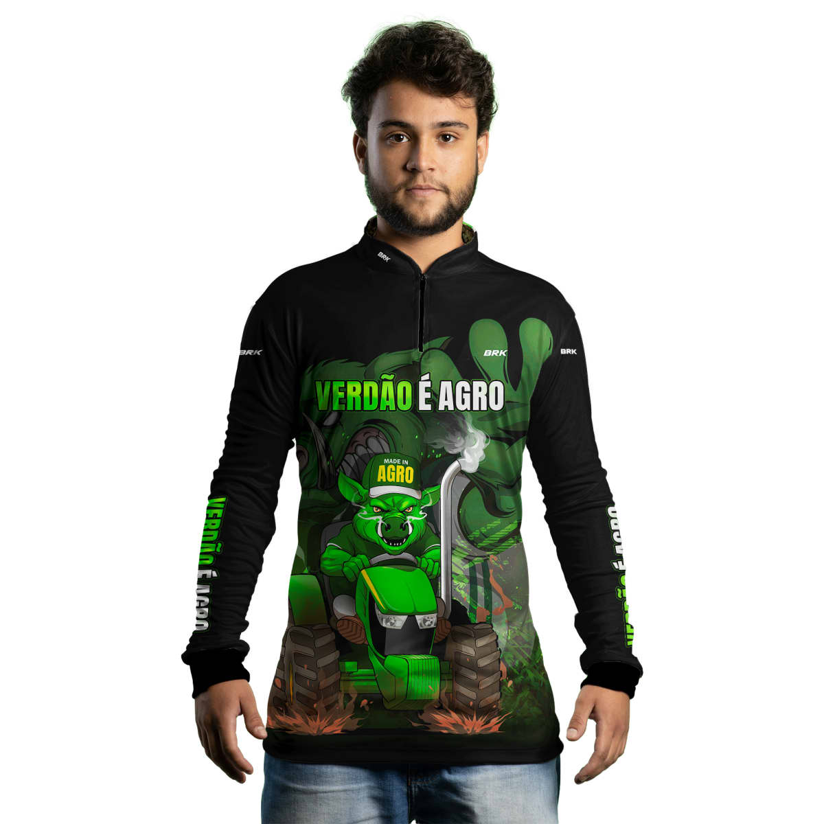 Camisa de Futebol Brk Verdão é Agro com UV50+ - Brk Agro