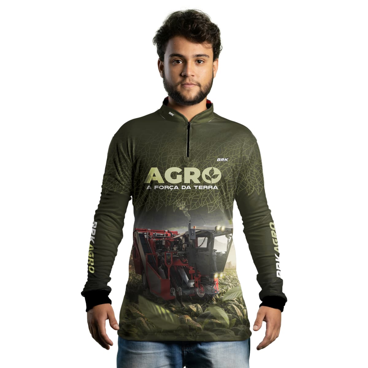 Camisa Agro Brk Plantação de Tabaco Força da Terra com Proteção Solar UV50+ - Brk Agro