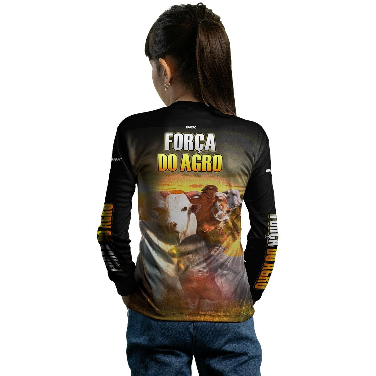Camisa Infantil Agro Brk A Força do Agro Produtor de Bois com UV50+ - Brk Agro