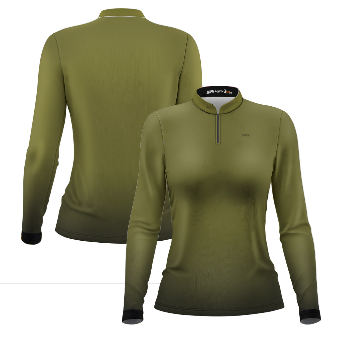 Camisa Agro Feminina Brk Unissex Basic Verde Musgo com Proteção Solar UV50+ - Brk Agro