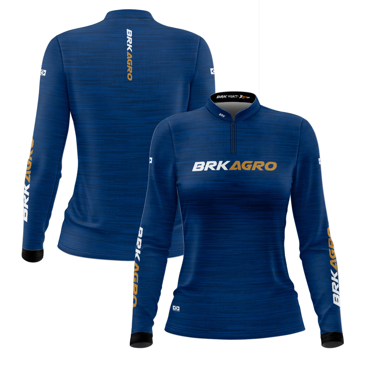 Camisa Feminina Agro  Brk Mescla Azul Petróleo com Proteção Solar UV50+ - Brk Agro