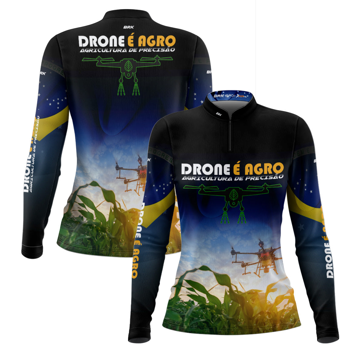Camisa Agro Brk Drone é Agro com Proteção Solar UV50+ - Brk Agro