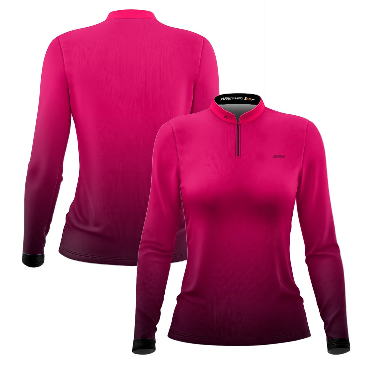 Camisa Térmica Feminina Brk Basic Rosa com Proteção Solar UV50+ - Brk Agro