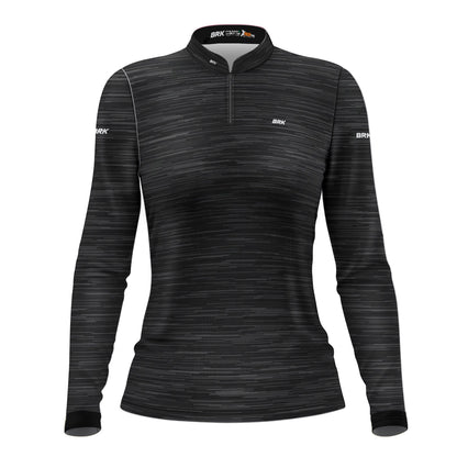 Camisa Feminina Agro Brk Mescla Cinza Escuro com Proteção Solar UV50+ - Brk Agro