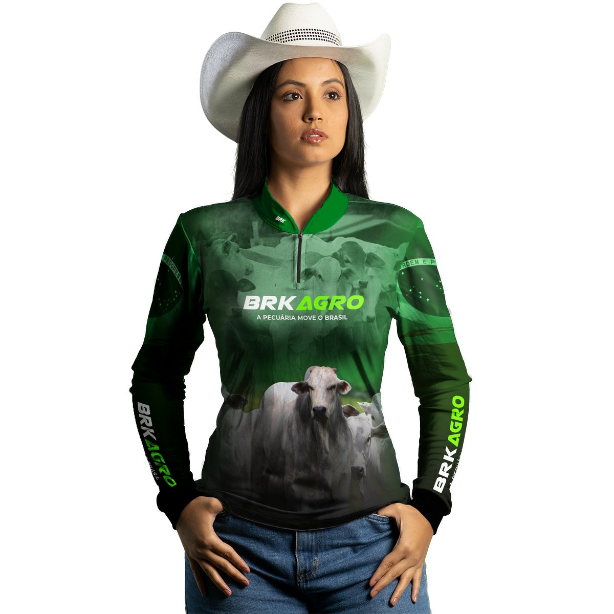 Camisa Feminina Agro Brk Nelore com UV50+ - Brk Agro