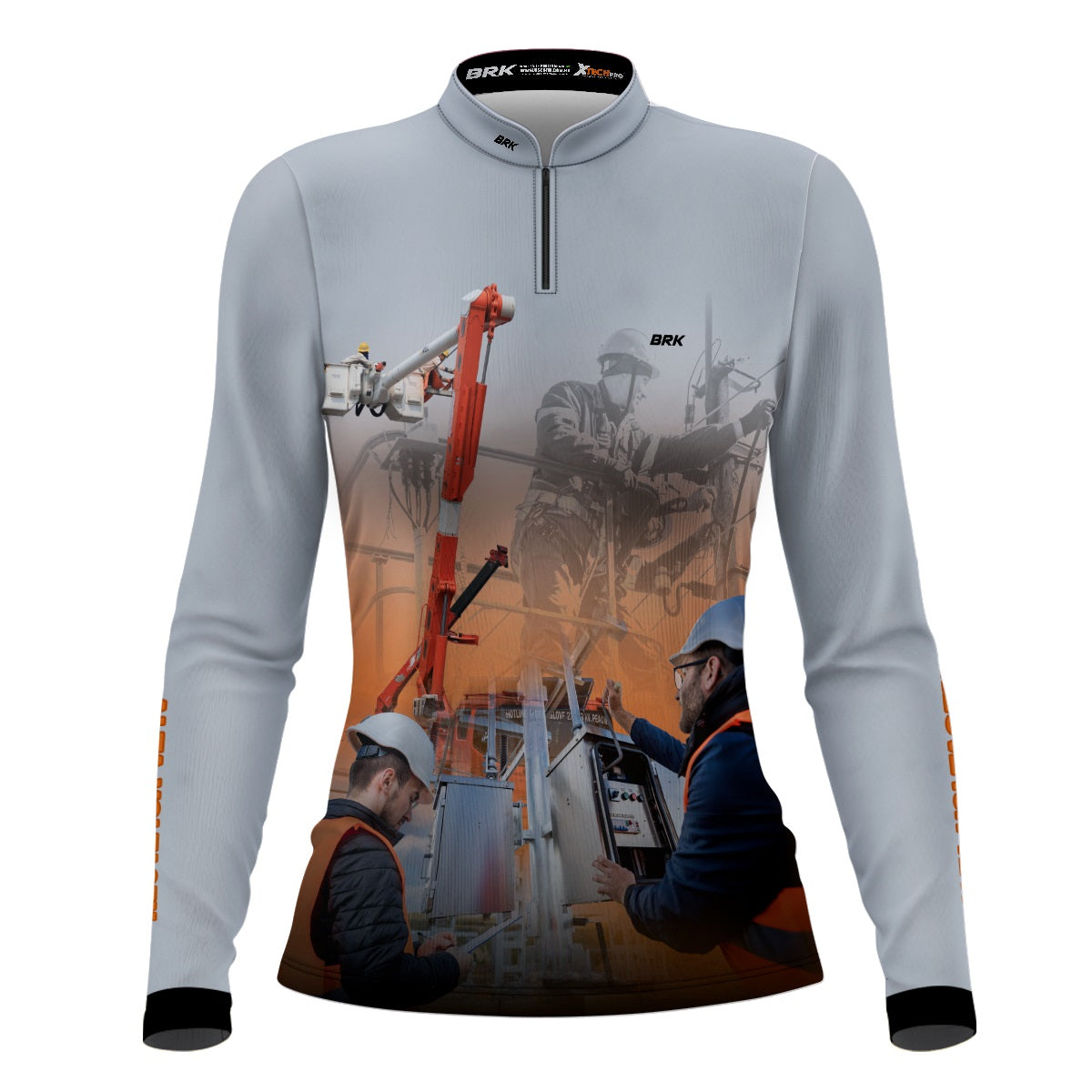 Camisa Brk Profissões Eletricista Alta Tensão Branca com Proteção UV50+ - Brk Agro